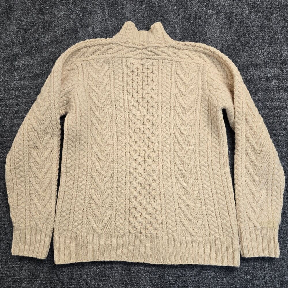 Vintage Lauren Ralph Lauren Y2K Sweater Womens S Wool Cable Hand Knit Fisherman - Picture 5 of 7